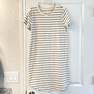 Thread & Supply Cream and Navy Striped Dress